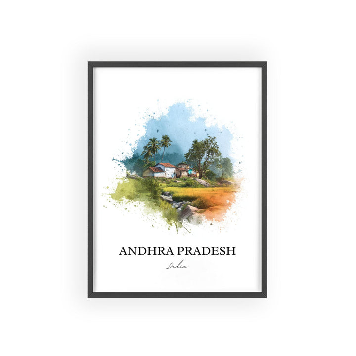 Andhra Pradesh Wall Art, India Print, Andhra Pradesh Artwork, India Gift, Andhra Pradesh Travel Print, Travel Poster, Housewarming Gift