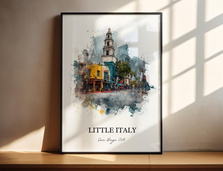Little Italy, California – Watercolor Art Print