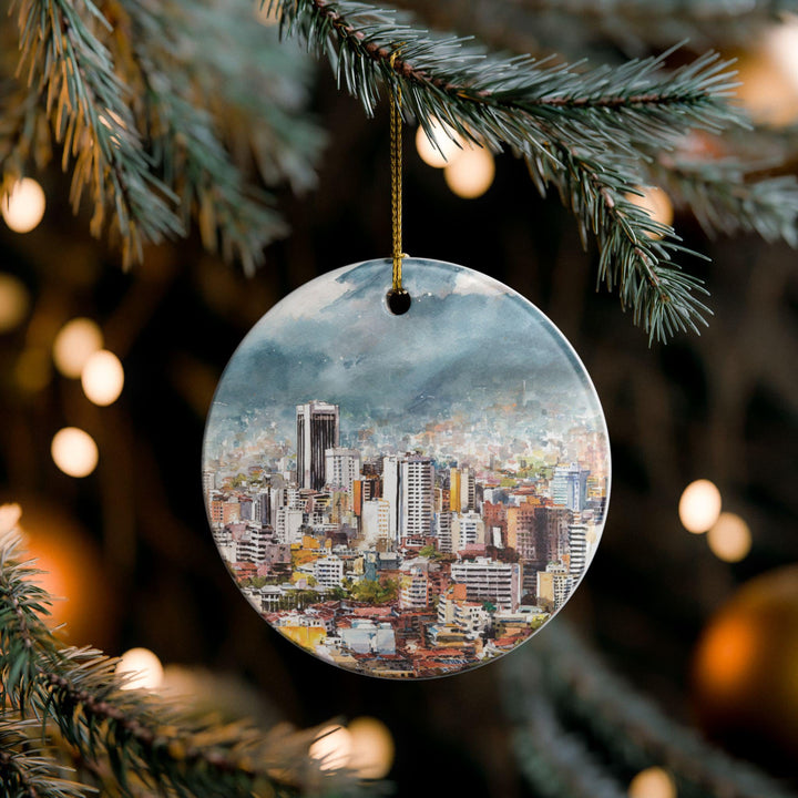 Caracas Ornament: Unique Caracas Souvenir, Caracas Skyline Xmas Decor, and Authentic Caracas Venezuela Gift