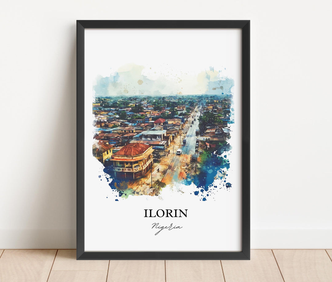 Ilorin, Nigeria – Watercolor Art Print
