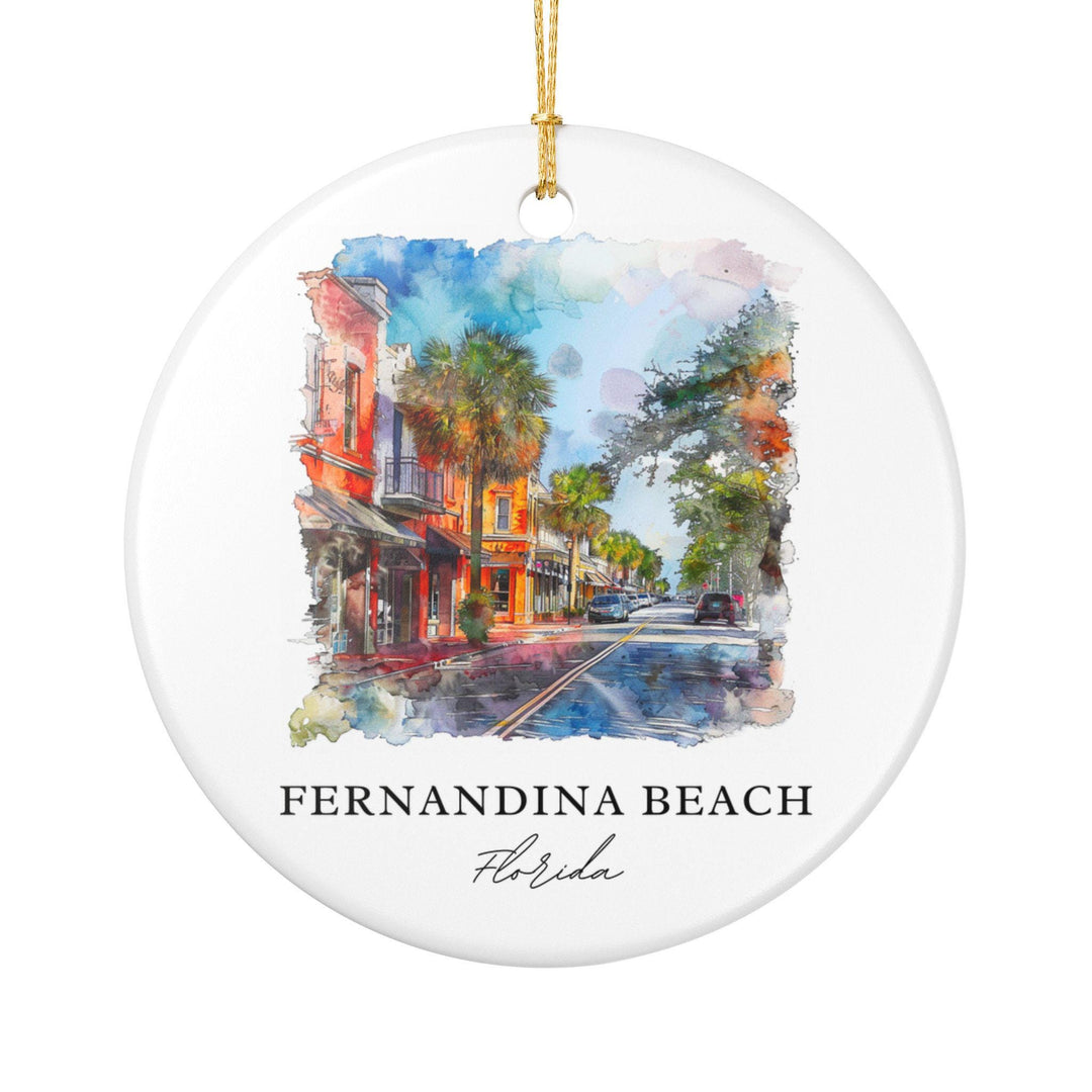 Fernandina Beach Ornament: Unique Fernandina Beach Souvenir, Florida Xmas Decor, and Authentic Fernandina Beach Gift