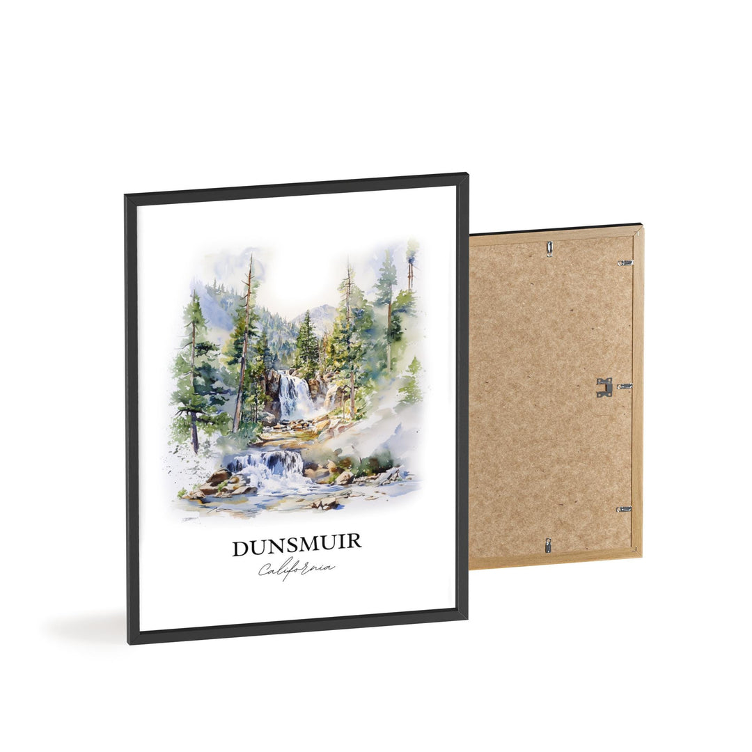 Dunsmuir Wall Art, Siskiyou County Print, Shasta-Trinity Forest Art, Dunsmuir CA Gift, Travel Print, Travel Poster, Housewarming Gift
