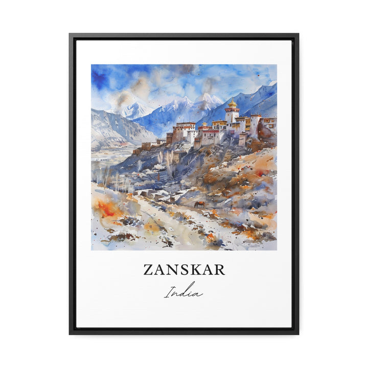 Zanskar India Wall Art, Zanskar Print, Zanskar Watercolor, Ladakh India Gift,