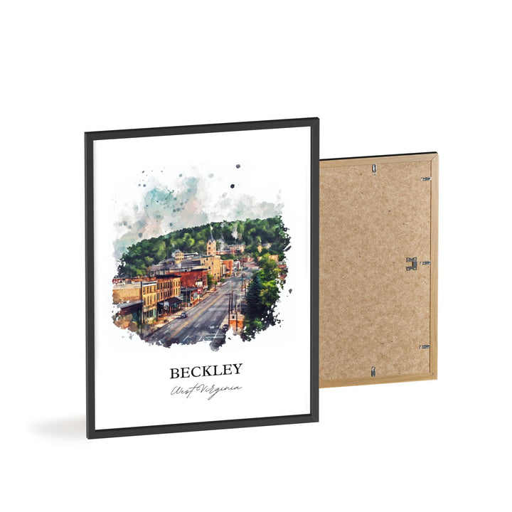 Beckley WV Wall Art, Raleigh County WV Print, West Virginia Watercolor Art, Beckley Gift, Travel Print, Travel Poster, Housewarming Gift