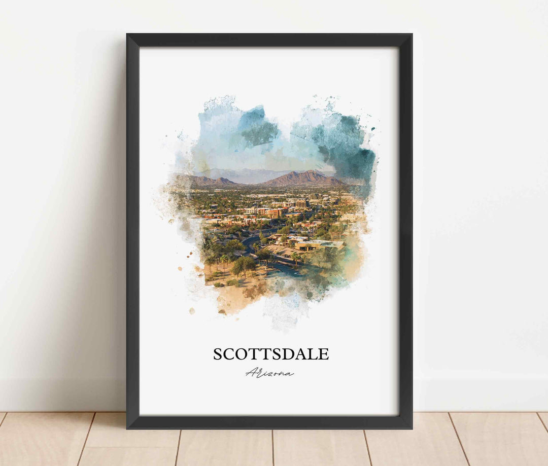 Scottsdale, Arizona – Watercolor Art Print