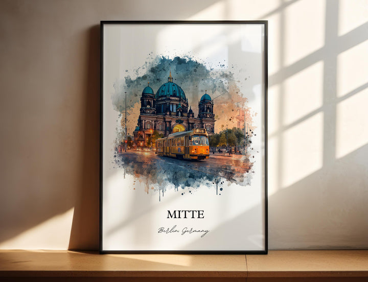 Mitte Berlin, Germany – Watercolor Art Print