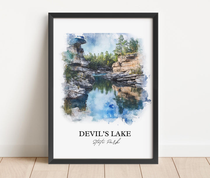Devils Lake State Park Wall Art, Sauk County Print, Wisconsin Artwork, Devils Lake Park Gift, Travel Print, Travel Poster, Housewarming Gift