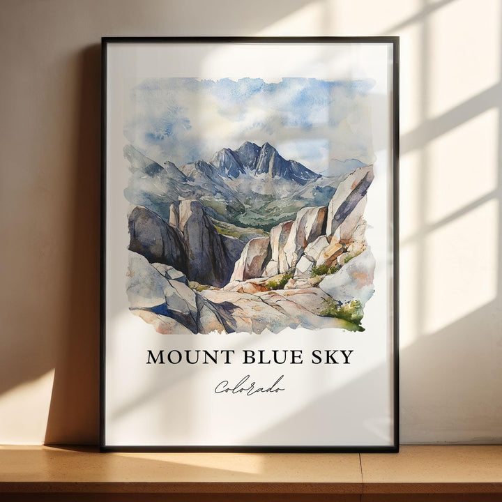 Mount Blue Sky Wall Art - Colorado Rockies Print