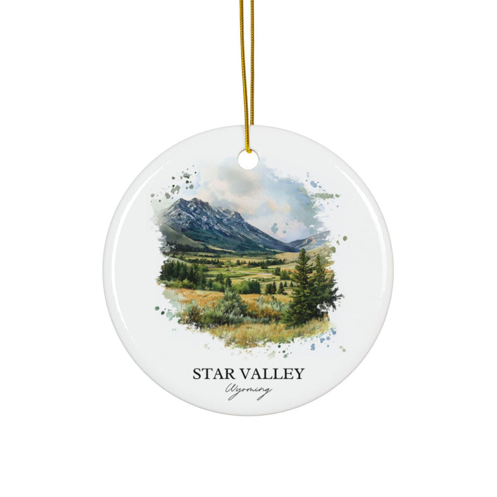 Star Valley WY Ornament: Unique Wyoming Souvenir, Wyoming Xmas Decor, and Authentic Star Valley Wyoming Gift