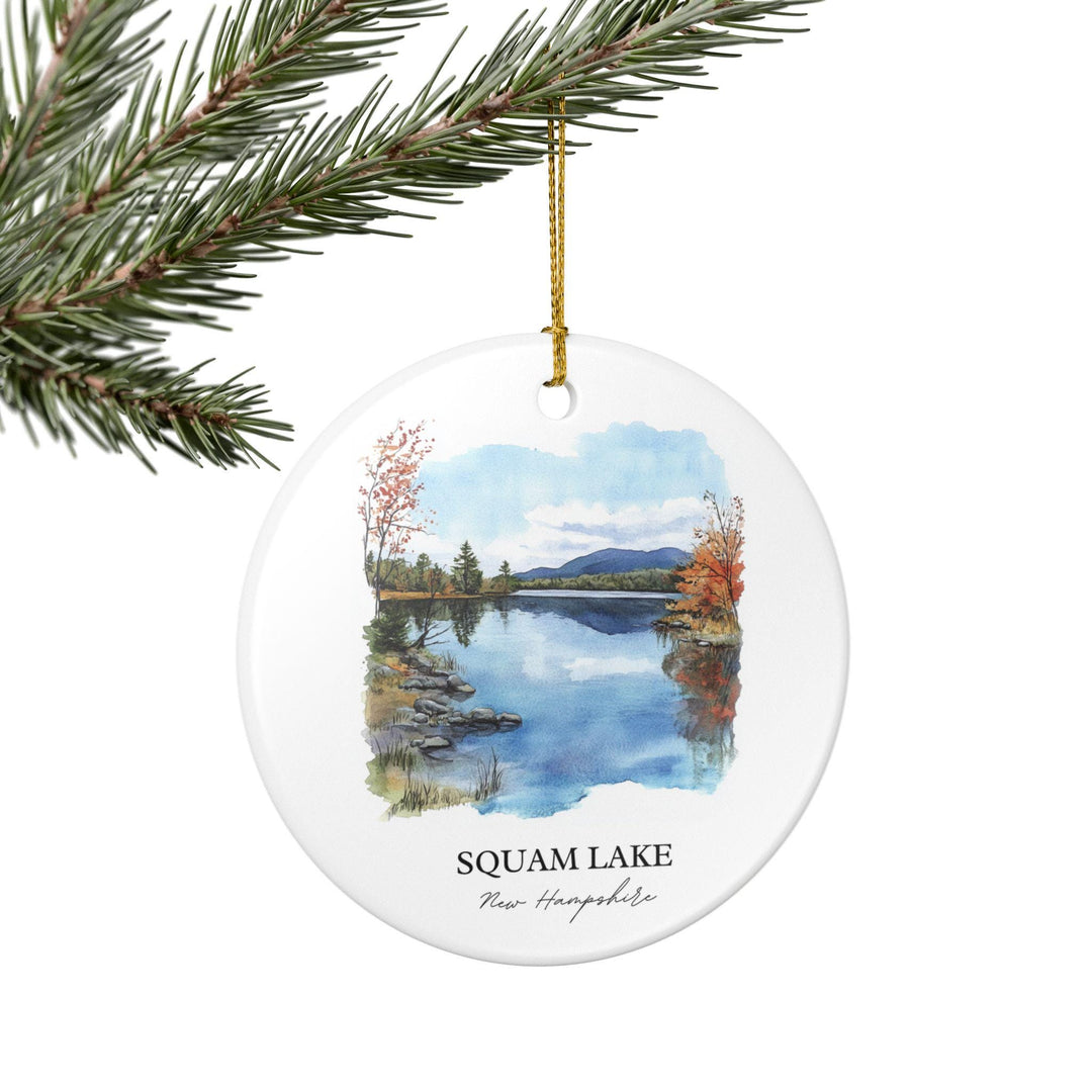 Squam Lake Ornament: Unique Squam Lake Souvenir, Squam Lake Xmas Decor, and Authentic Squam Lake NH Gift