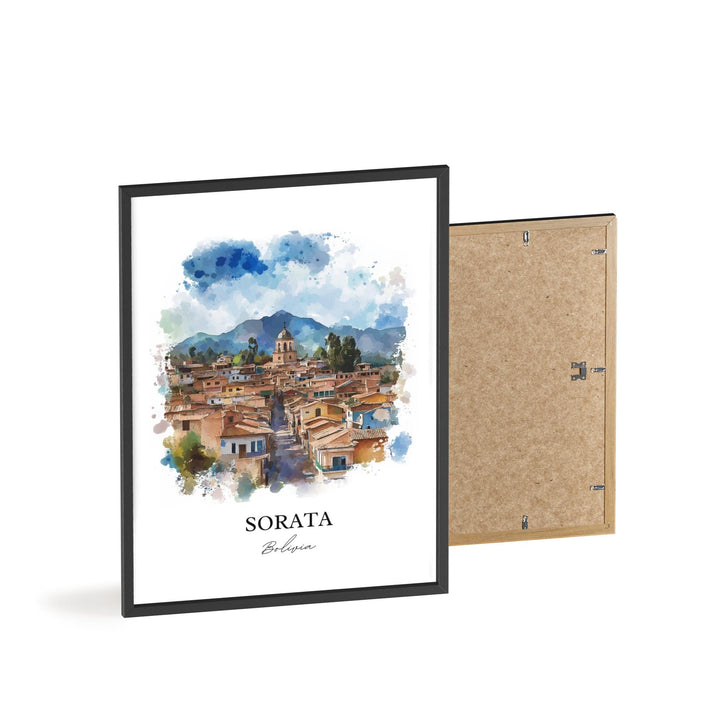 Sorata, Bolivia – Watercolor Art Print