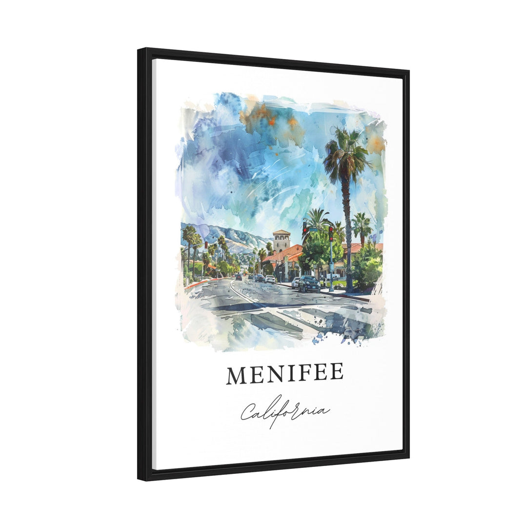 Menifee CA Wall Art, Menifee Print, Riverside County CA Watercolor Art, Menifee Gift,