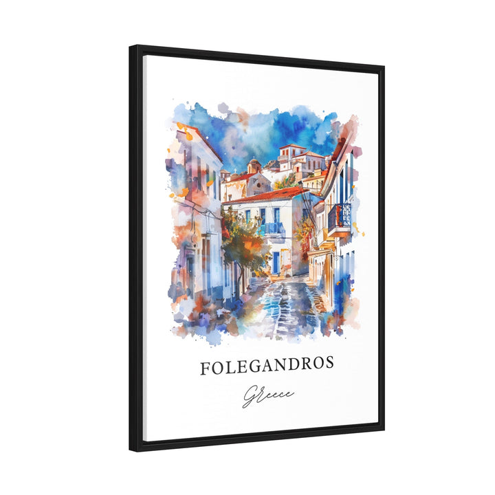 Folegandros Greece Art, Folegandros Print, Folegandros Watercolor, Folegandros Gift,