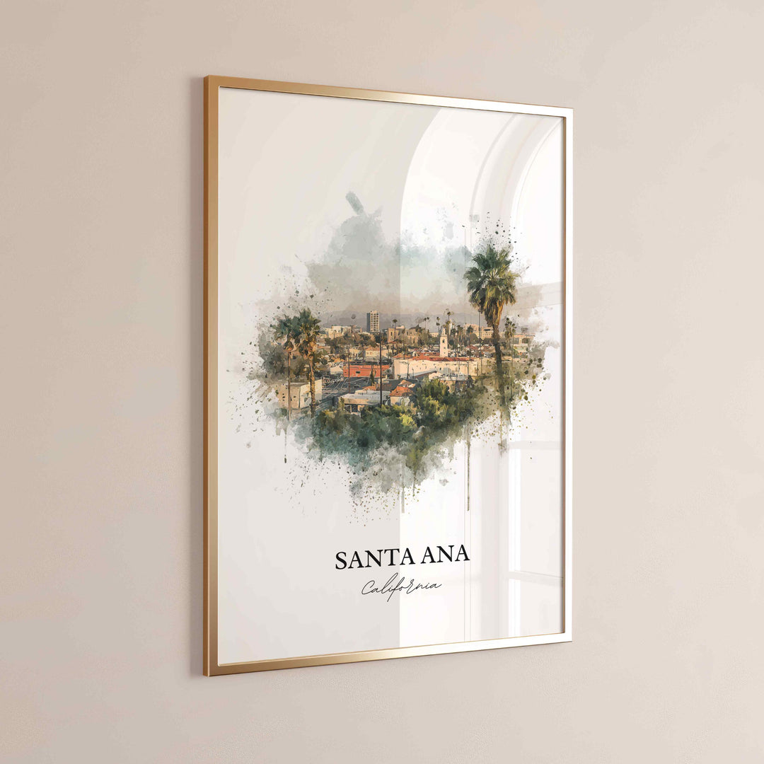 Santa Ana, California – Watercolor Art Print