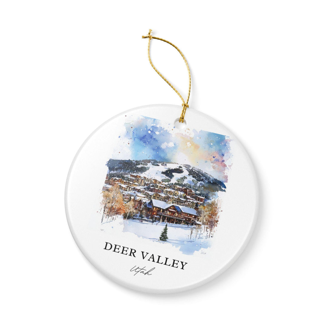 Deer Valley Ornament: Unique Deer Valley Utah Souvenir, Deer Valley UT Xmas Decor, and Authentic Deer Valley Ski Gift