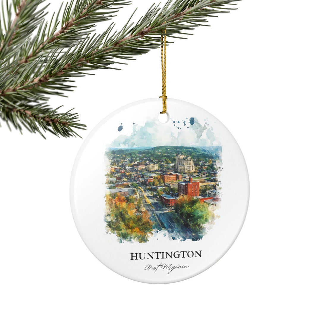 Huntington WV Ornament: Unique Huntington WV Souvenir, West Virginia Xmas Decor, and Authentic Huntington WV Gift