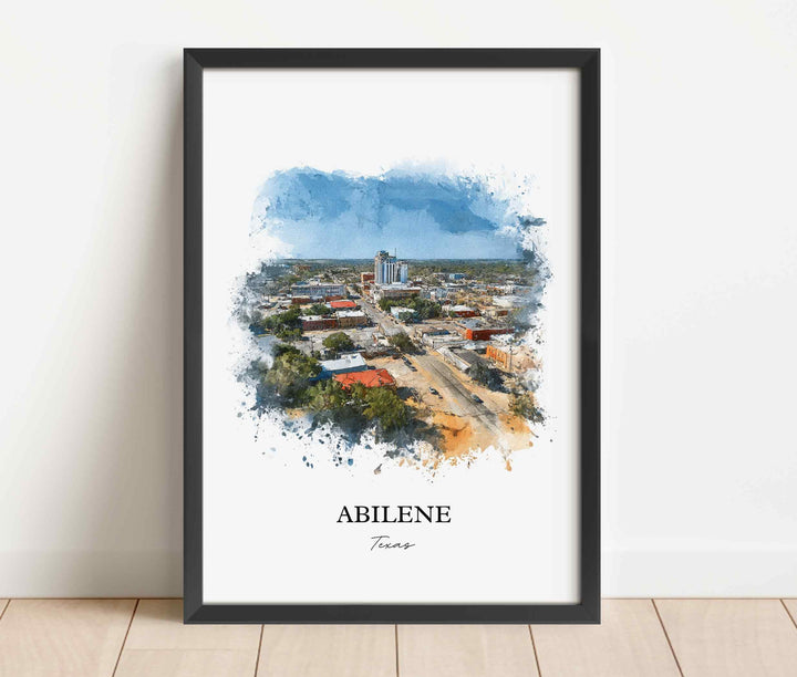 Abilene, Texas – Watercolor Art Print