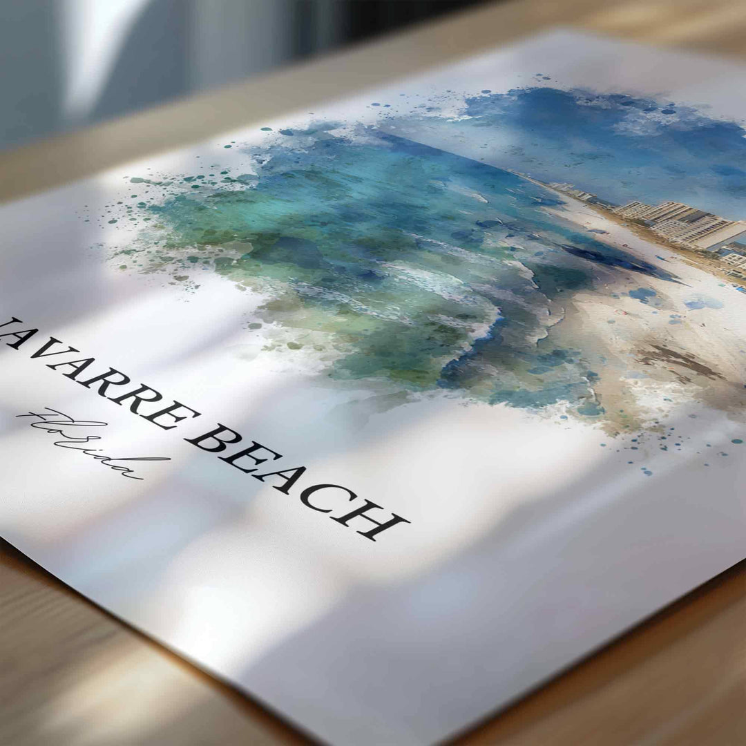 Navarre Beach, Florida – Watercolor Art Print