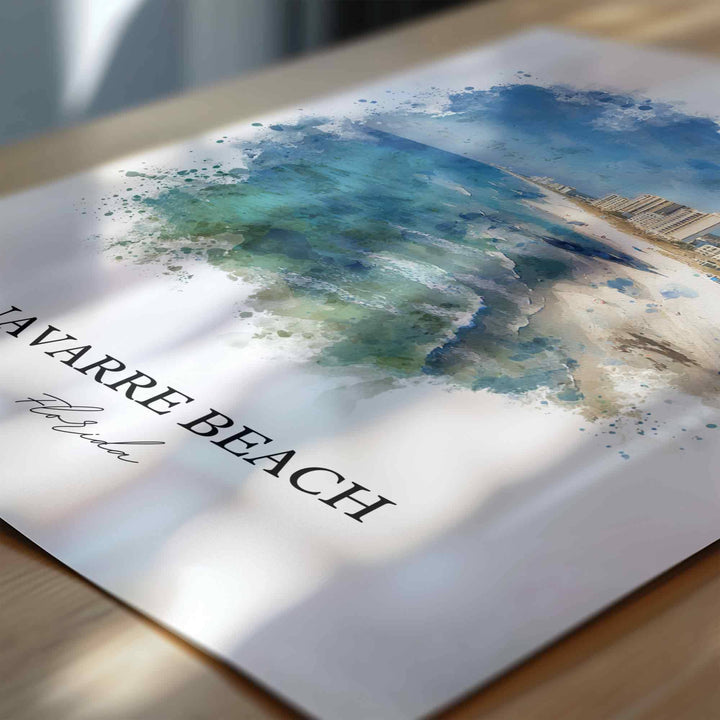 Navarre Beach, Florida – Watercolor Art Print