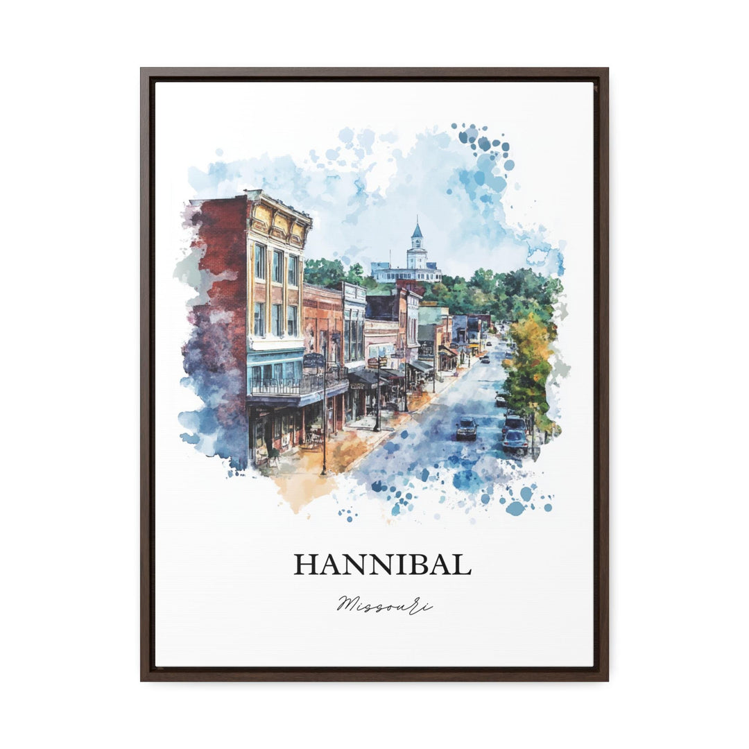Hannibal MO Wall Art, Mississippi River Print, Missouri Watercolor, Hannibal Missouri Gift, Travel Print, Travel Poster, Housewarming Gift