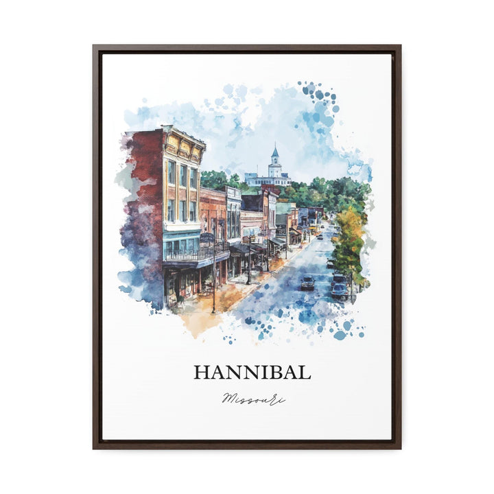 Hannibal MO Wall Art, Mississippi River Print, Missouri Watercolor, Hannibal Missouri Gift, Travel Print, Travel Poster, Housewarming Gift