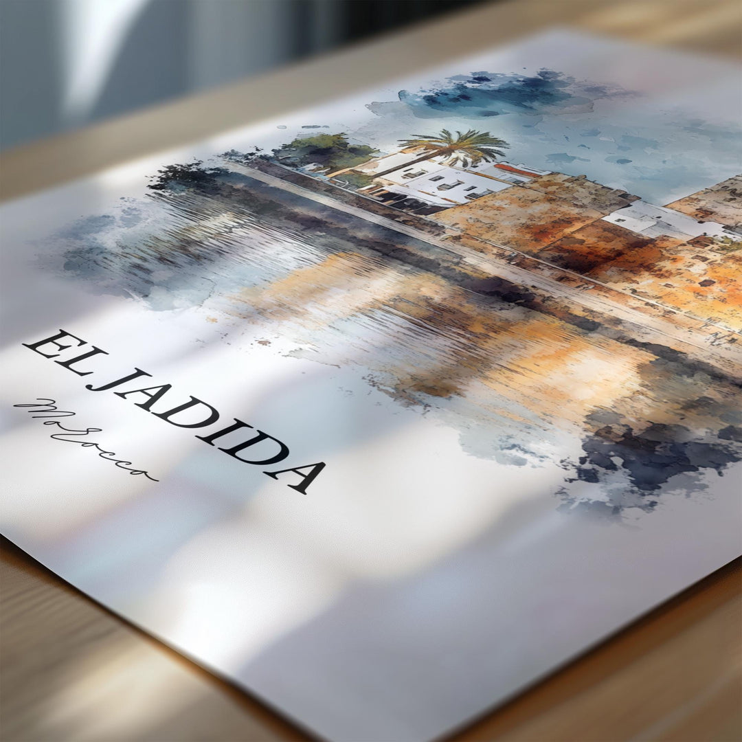 El Jadida, Morocco – Watercolor Art Print