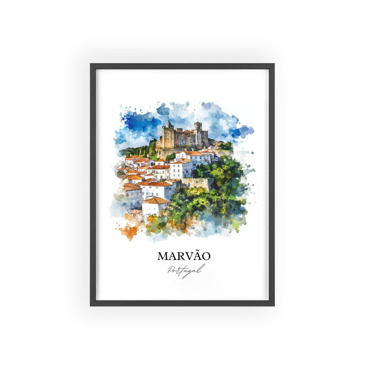 Marvao, Portugal – Watercolor Art Print