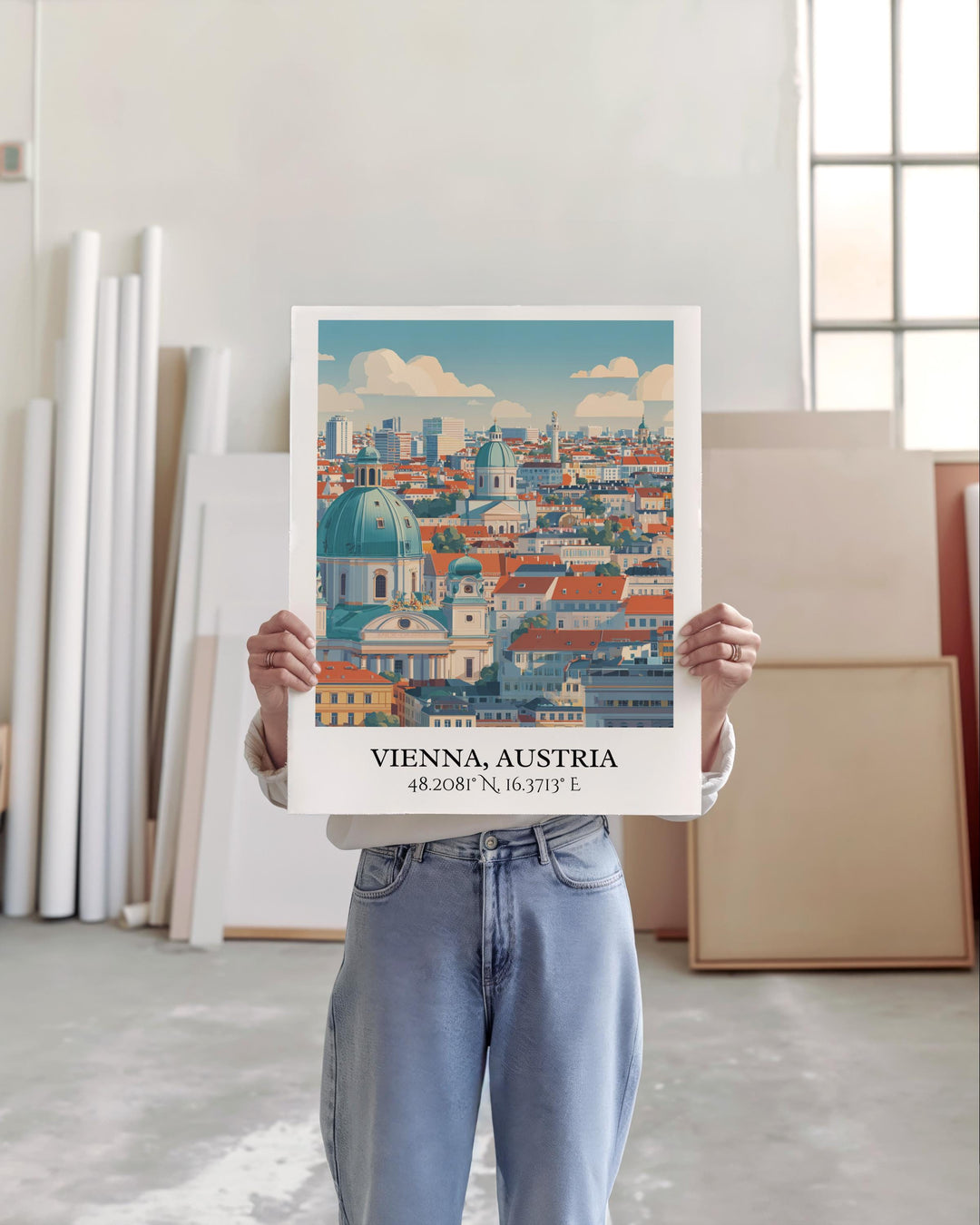 Vienna Austria Art, Vienna Retro Travel Art, Vienna Home Decor, Vienna Austria Gift, Austria Travel Art, Travel Prints, Housewarming Gift