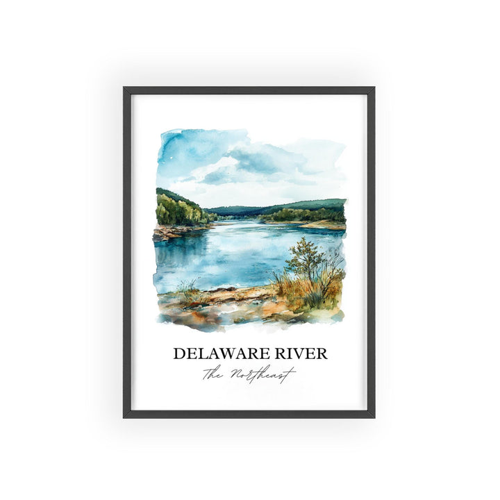 Delaware River Wall Art, Delaware Print, Delaware Watercolor Art, Delaware River Gift, Travel Print, Travel Poster, Housewarming Gift