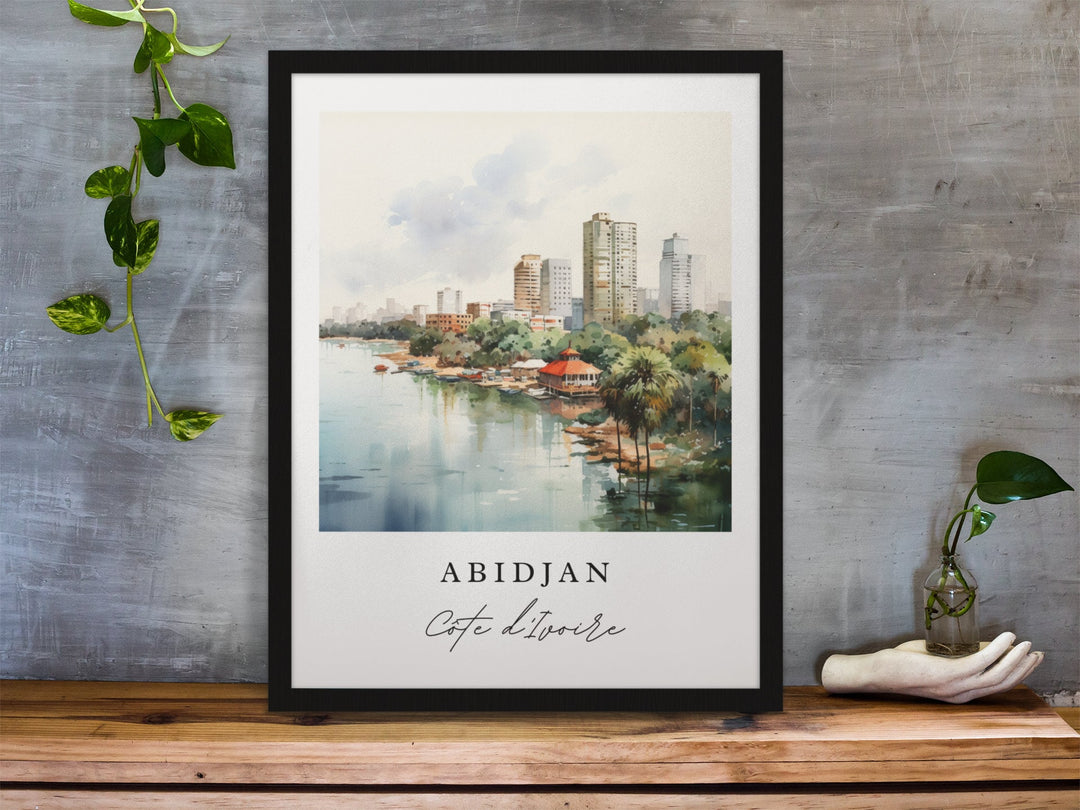 Abidjan Wall Art - Ivory Coast Print