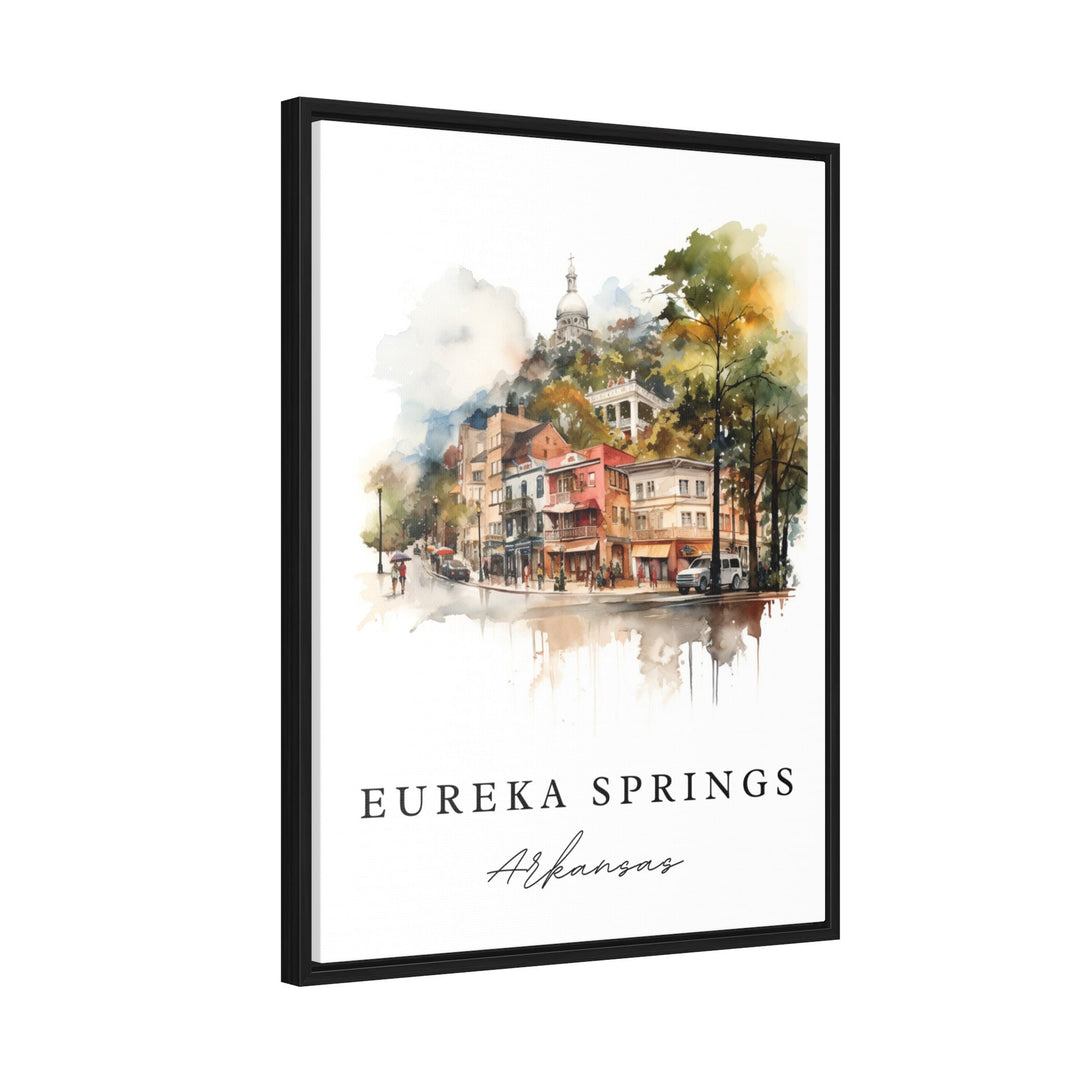 Eureka Springs traditional travel art - Arkansas, Eureka Springs poster print, Wedding gift, Birthday present, Custom Text, Perfect Gift