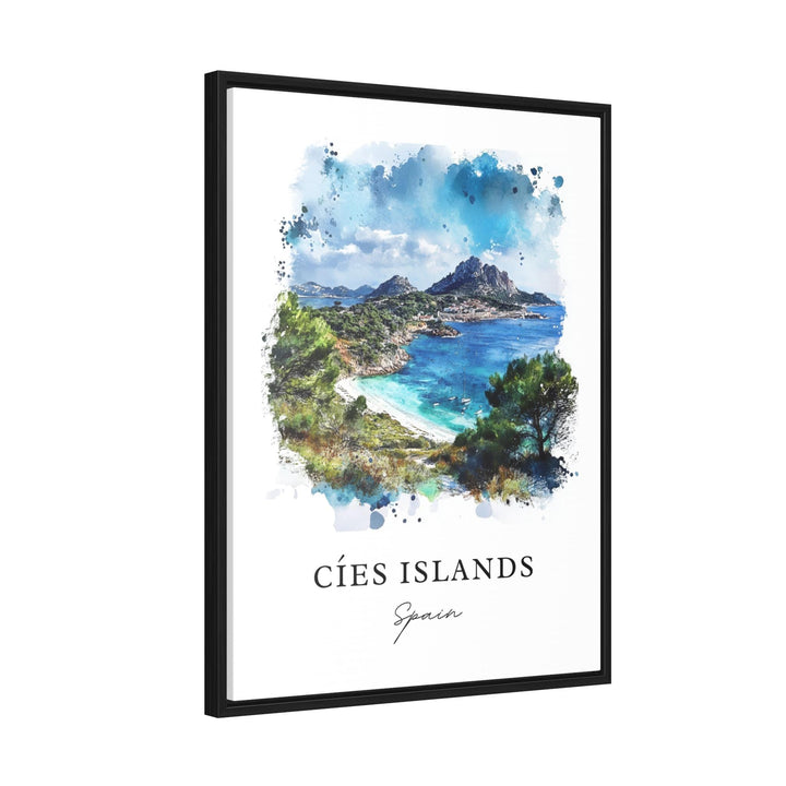 Cíes Islands Wall Art, Pontevedra Print, Galicia Spain Watercolor Art, Cíes Islands Gift,