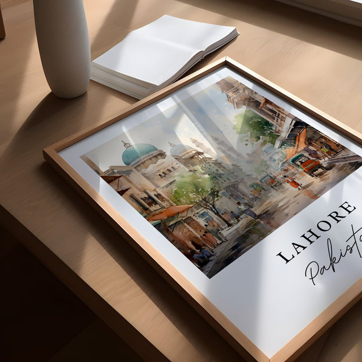 Lahore Pakistan wall art - Pakistan, Lahore poster, Lahore Wedding gift, Lahore Birthday present, Custom Text, Personalised Gift