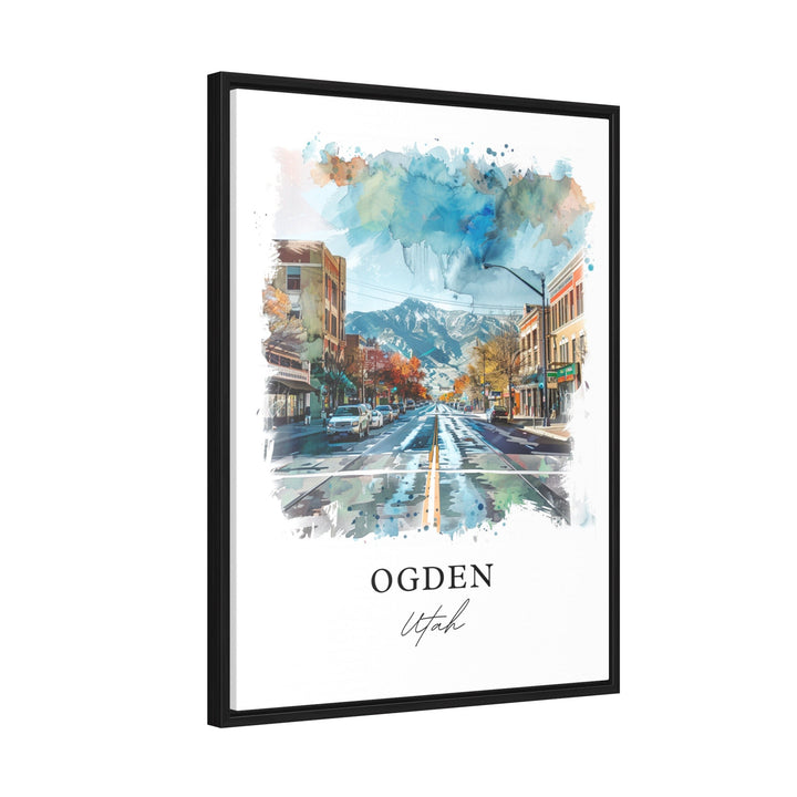 Ogden Utah Wall Art, Ogden Print, Ogden Utah Watercolor, Snowbasin Utah Gift,