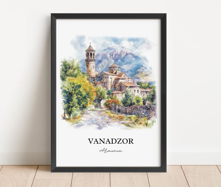 Vanadzor, Armenia – Watercolor Art Print