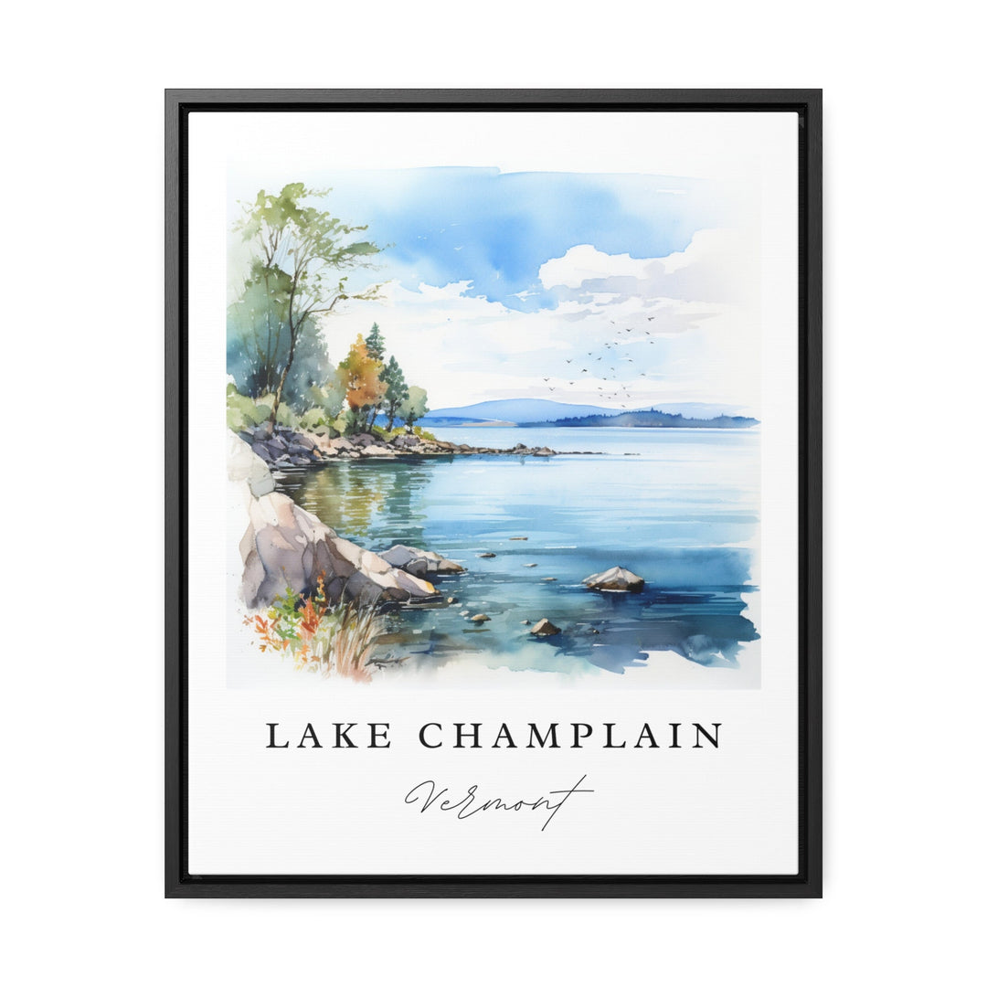 Lake Champlain VT wall art - Vermont, Lake Champlain poster, Burlington VT Wedding gift, Birthday present, Custom Text, Personalized Gift
