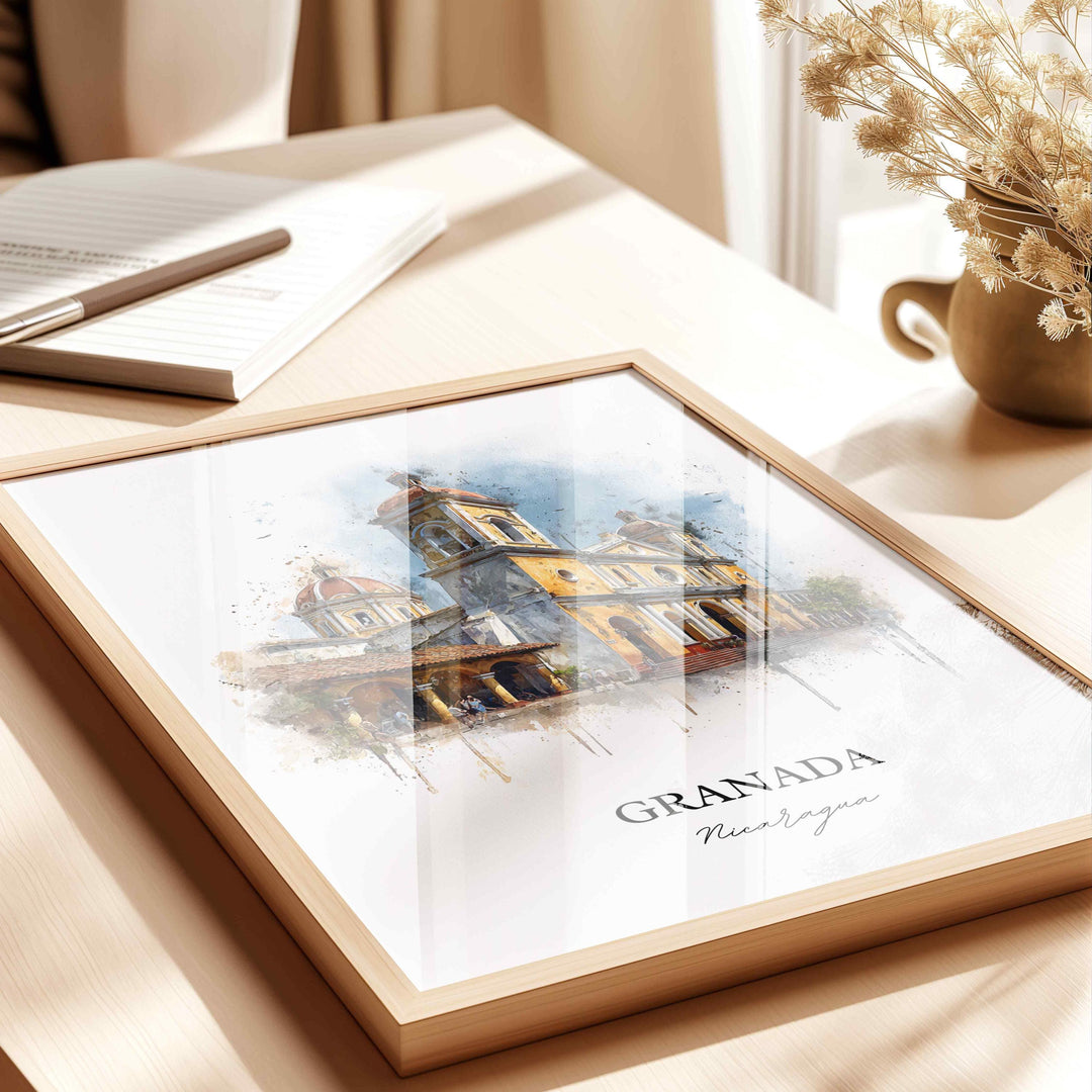 Granada, Nicaragua – Watercolor Art Print