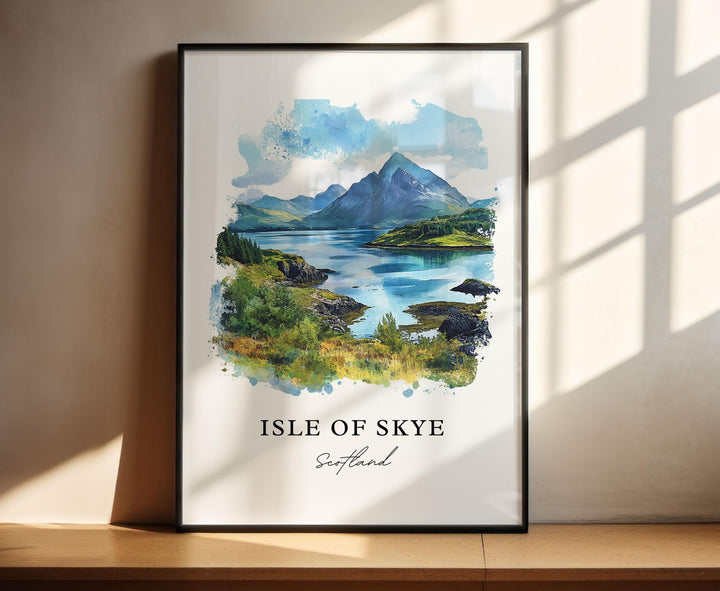 Isle of Skye Wall Art, Skye Scotland Print, Skye Watercolor Art, Isle of Skye Gift,