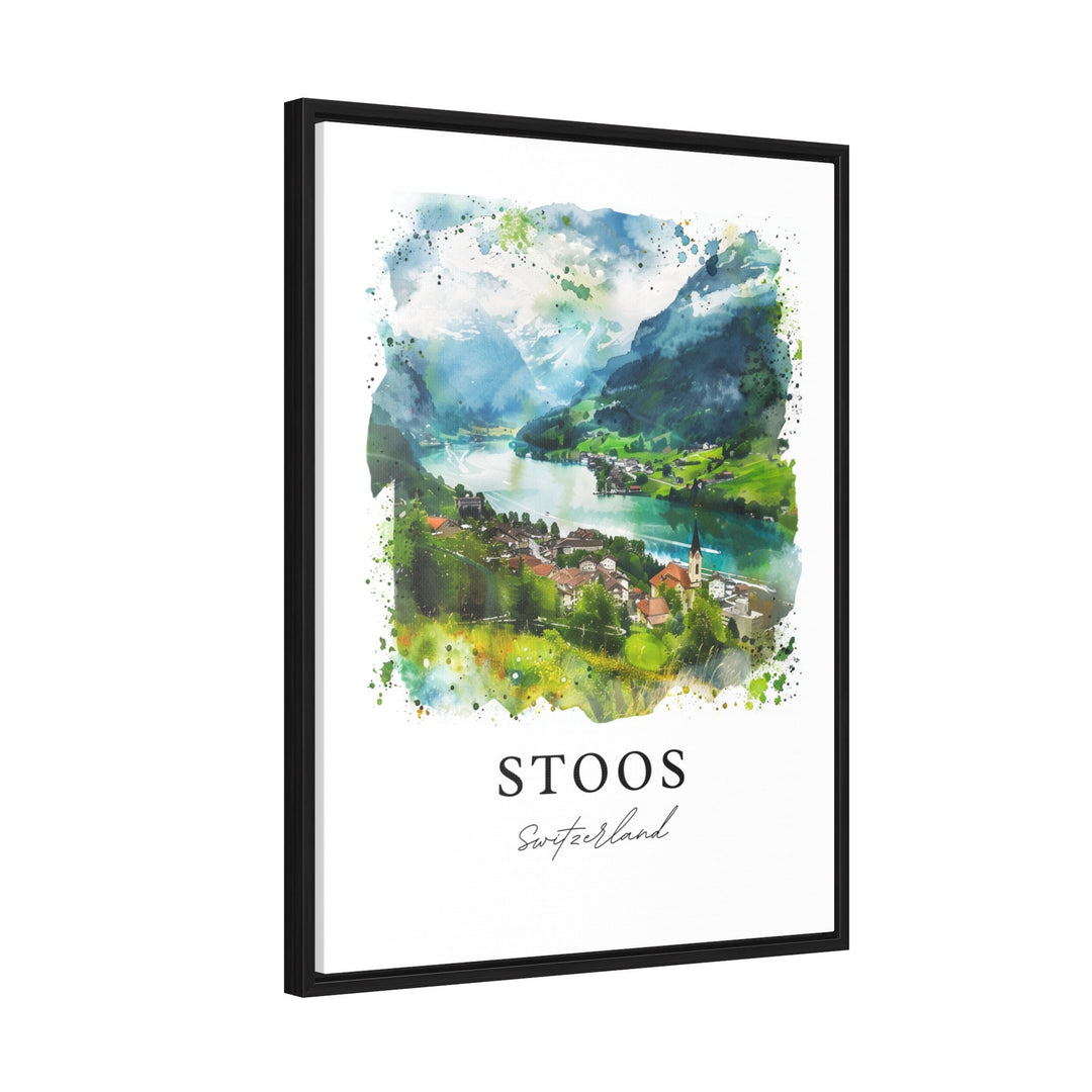 Stoos Switzerland Art, Stoos Print, Morschach Watercolor Art, Schwyz Switzerland Gift,