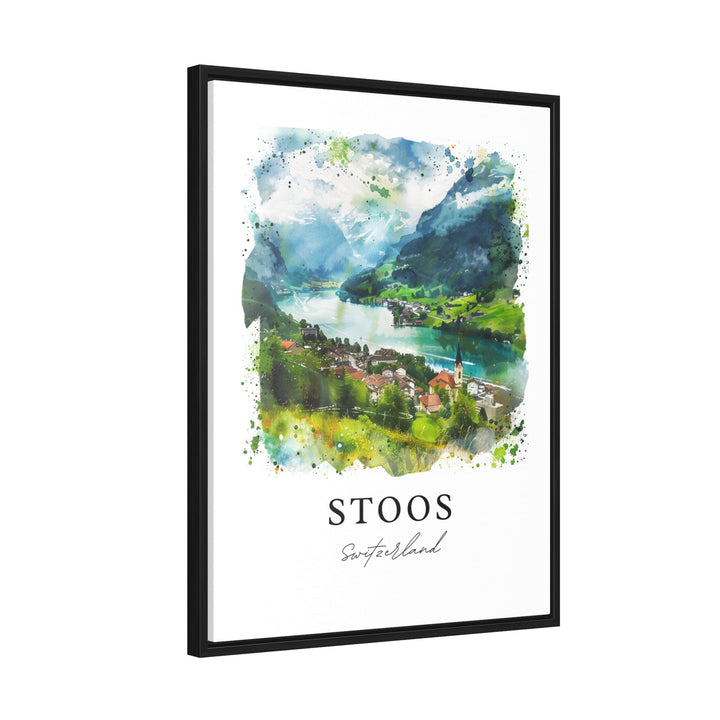 Stoos Switzerland Art, Stoos Print, Morschach Watercolor Art, Schwyz Switzerland Gift,