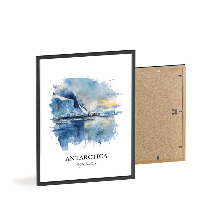 Antarctica Wall Art, Antarctica Print, Antarctica Watercolor Art, Antarctica Gift, Travel Print, Travel Poster, Housewarming Gift