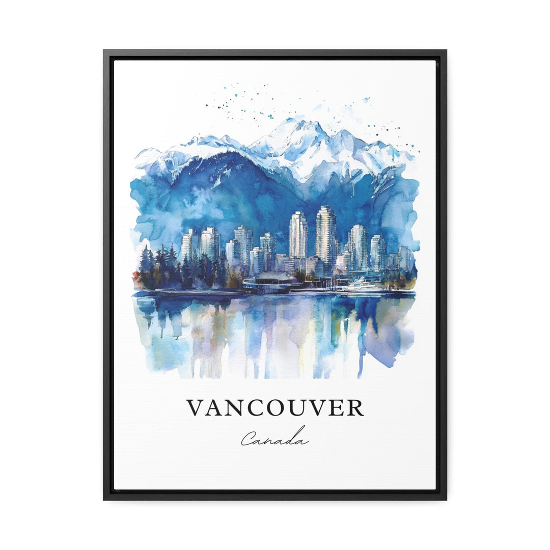 Vancouver Wall Art, Vancouver Print, Vancouver Watercolor Art, Vancouver BC Gift, Travel Print, Travel Poster, Housewarming Gift