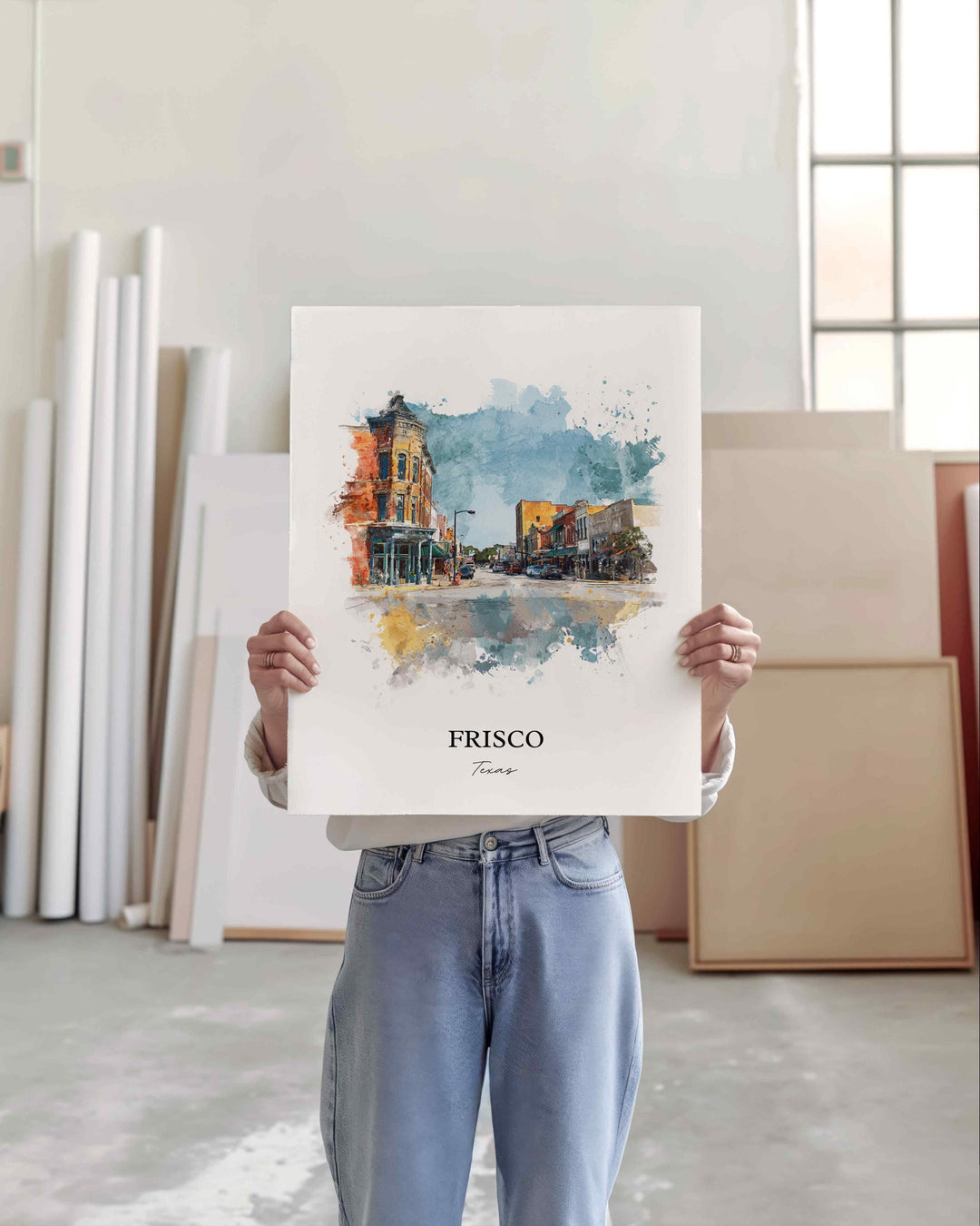 Frisco, Texas – Watercolor Art Print