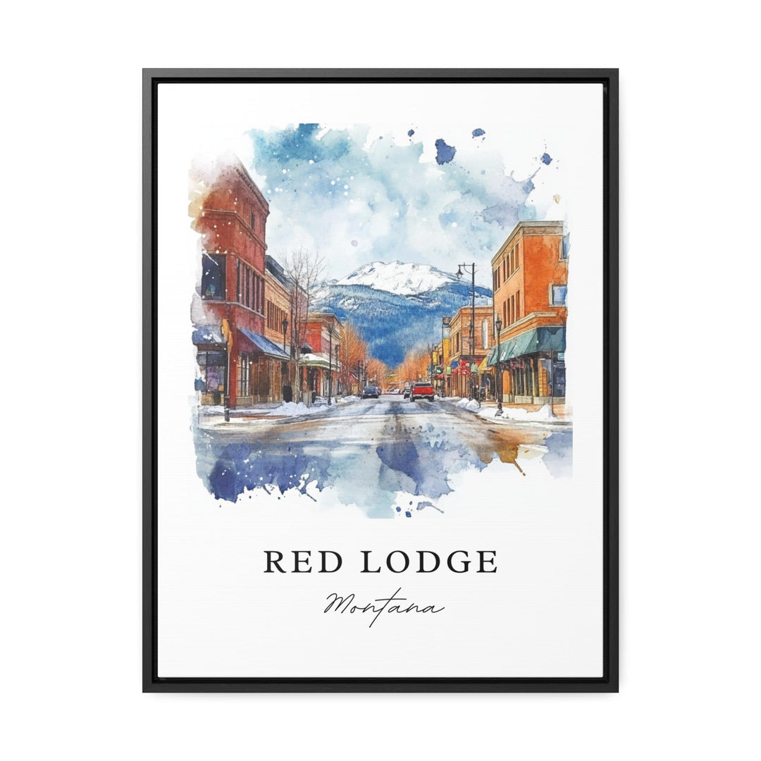 Red Lodge MT Wall Art, Red Lodge Print, Carbon County Watercolor Art, Red Lodge Montana Gift,