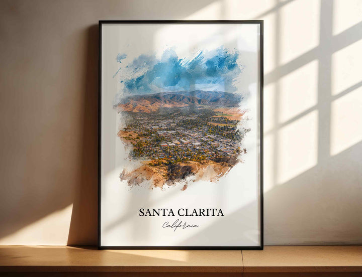 Santa Clarita, California – Watercolor Art Print
