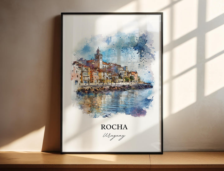 Rocha Uruguay Wall Art, Rocha Print, Uruguay Watercolor Art, Rocha Uruguay Gift, Travel Print, Travel Poster, Housewarming Gift