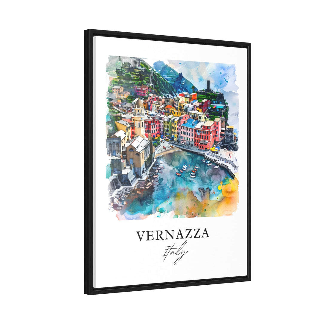 Vernazza Wall Art, Cinque Terre Print, Ligurian Coast Watercolor Art, Vernazza Italy Gift,