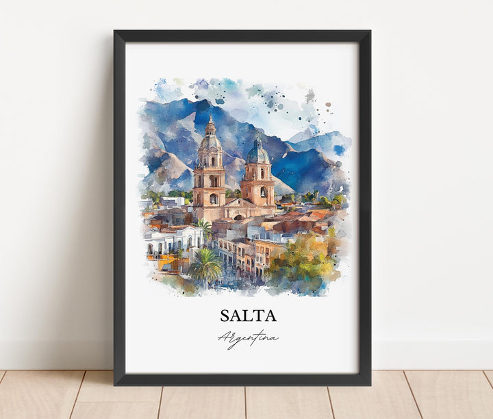 Salta Argentina Wall Art, Argentina Print, Argentina Watercolor Art, Salta Argentina Gift, Travel Print, Travel Poster, Housewarming Gift