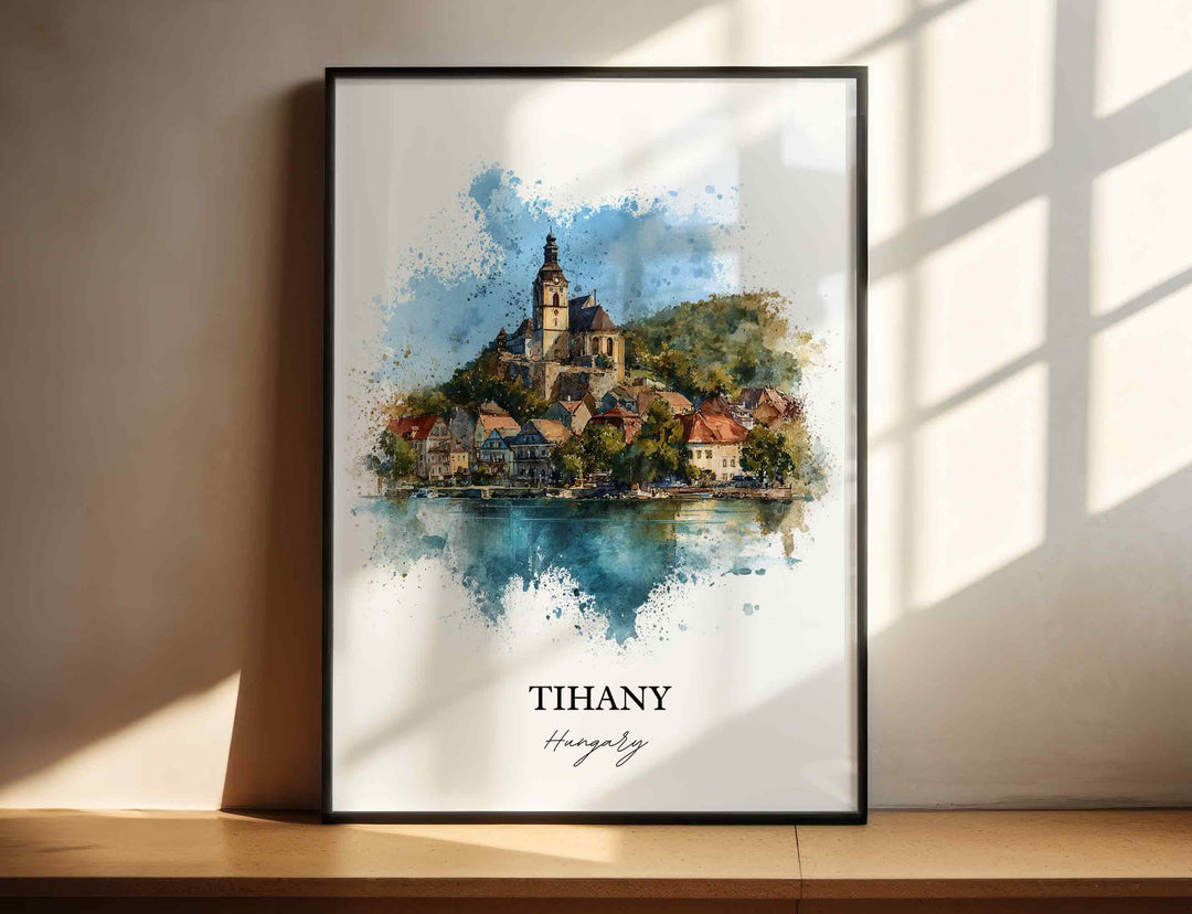 Tihany, Hungary – Watercolor Art Print