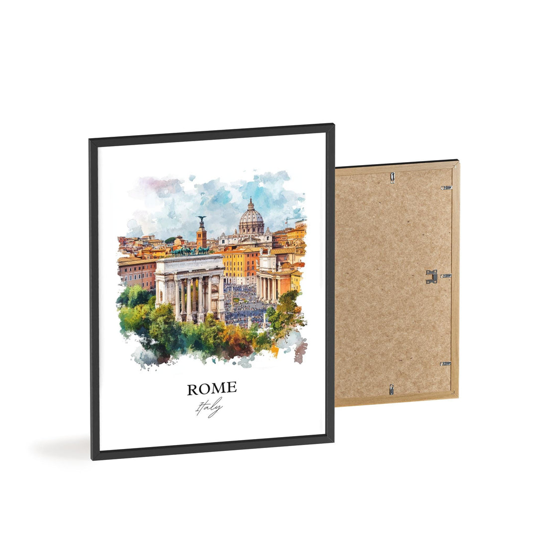 Rome Wall Art, Rome Italia Print, Italy Watercolor Art, Rome Italy Gift, Travel Print, Travel Poster, Housewarming Gift